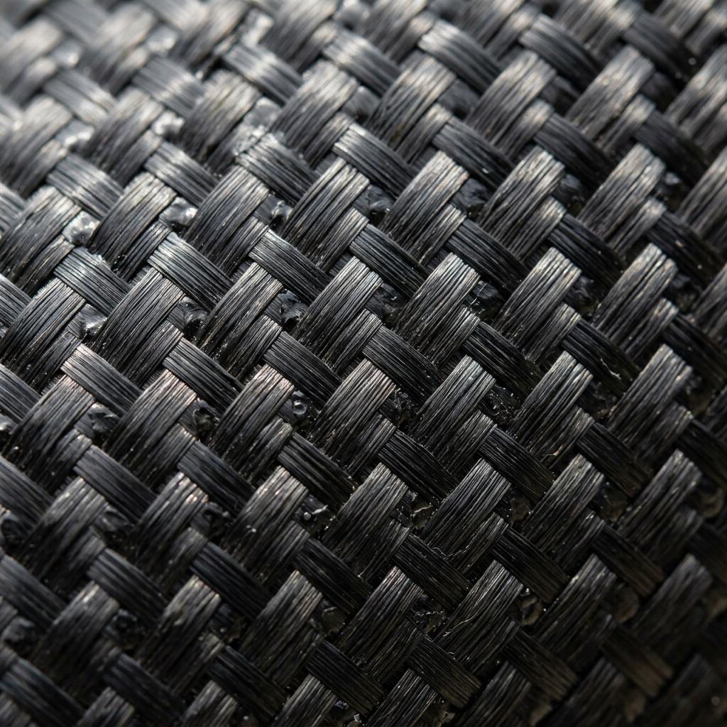 Woven glass-fibre reinforcement cloth being wetted out with clear resin