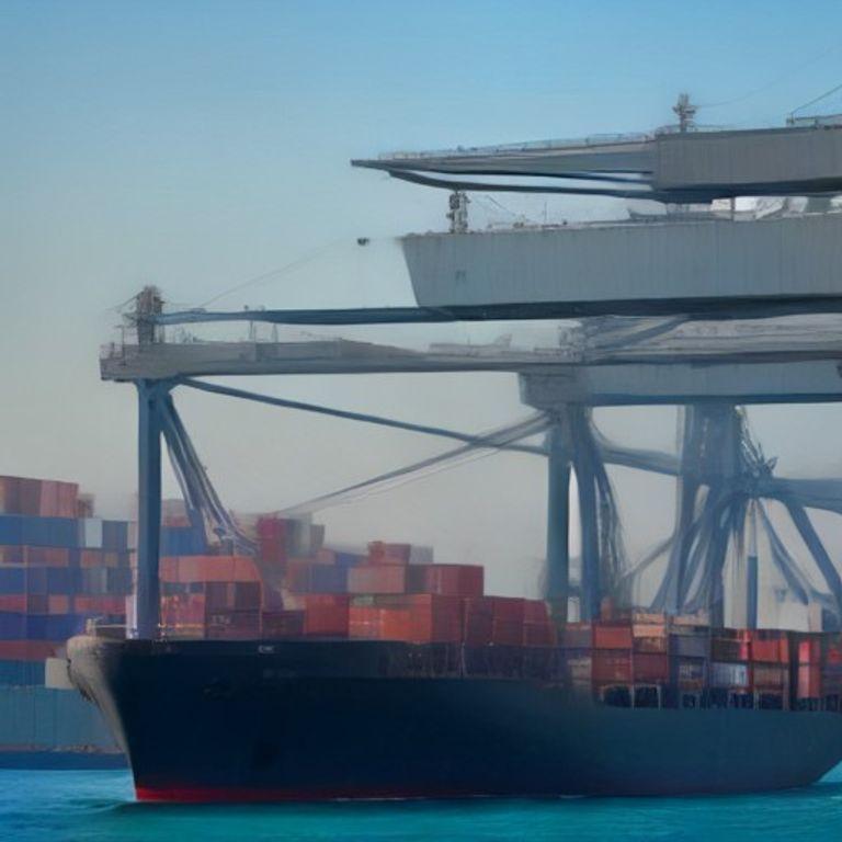 Container terminal handling an import consignment