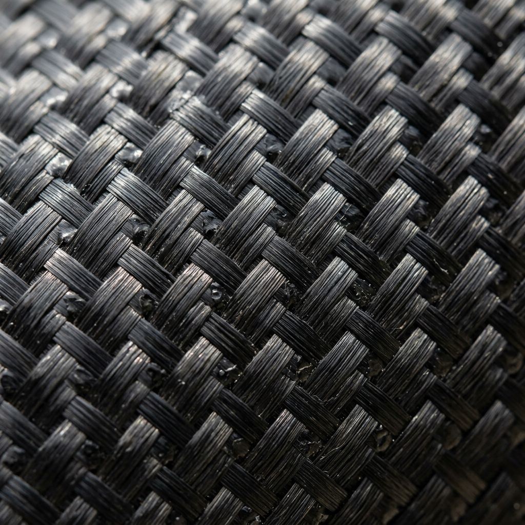 Woven glass-fibre reinforcement cloth being wetted out with clear resin